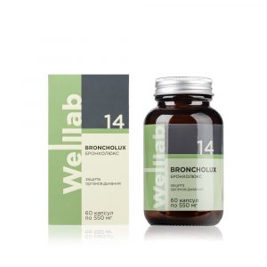 БАД для дыхательной системы Welllab BRONCHOLUX INTENSIVE, 60 капсул